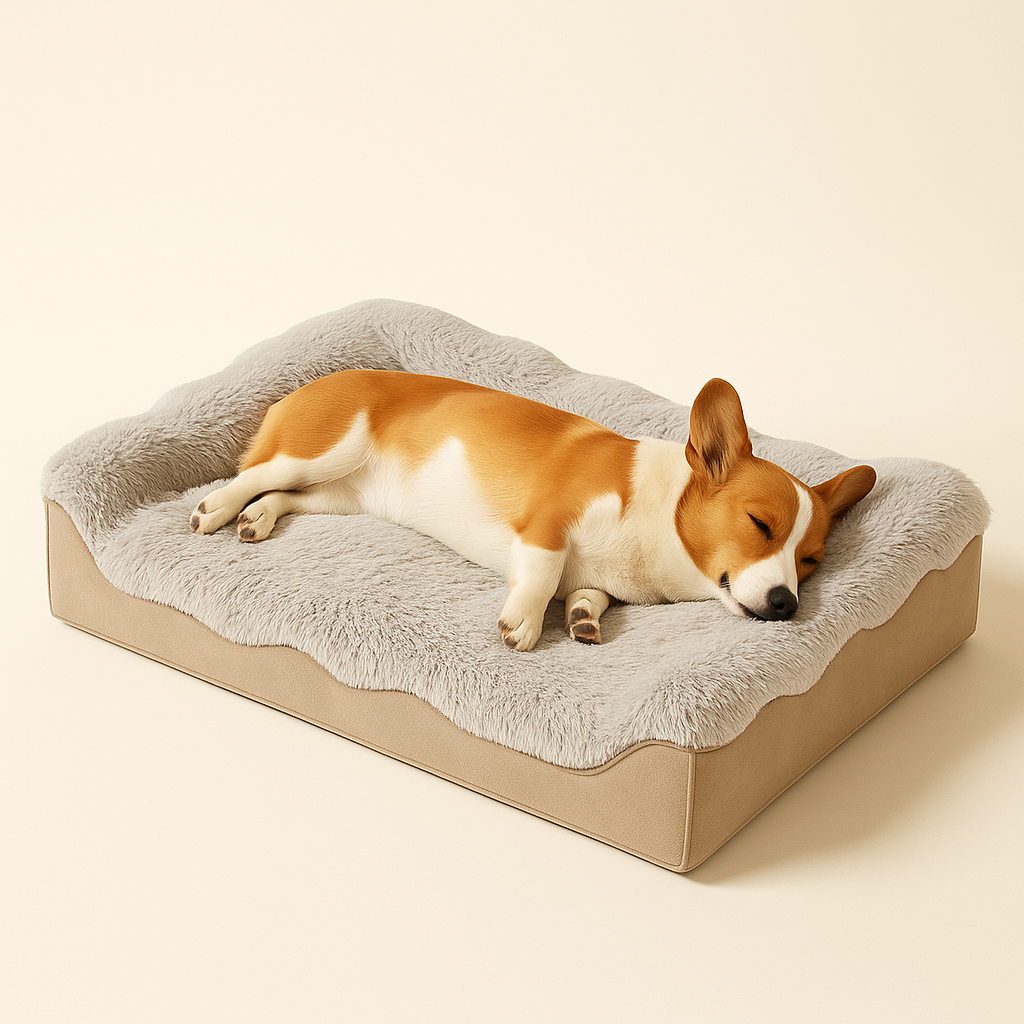 Wave Memory Foam Dog Sofa Bed