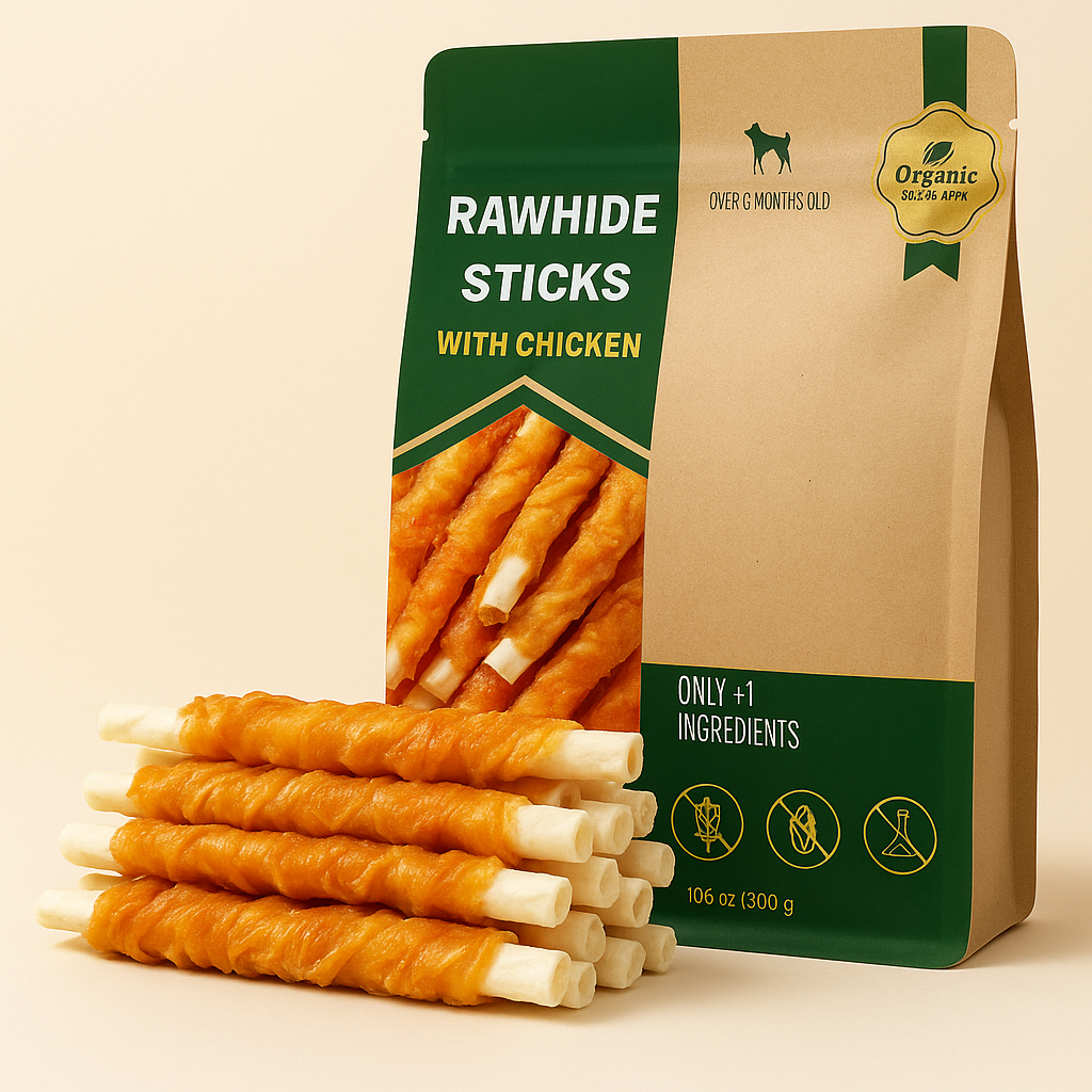 Chicken-Wrapped Dog Chew Sticks